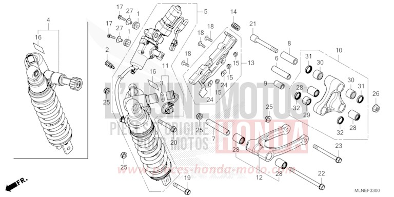 KISSEN, HINTEN von Africa Twin DCT MAT IRIDIUM GRAY METALLIC (NHC64) von 2025